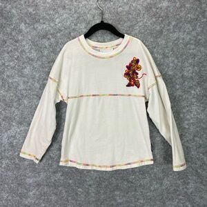Disney Parks Spirit Jersey Shirt Kids Small White Walt Disney World Rainbow